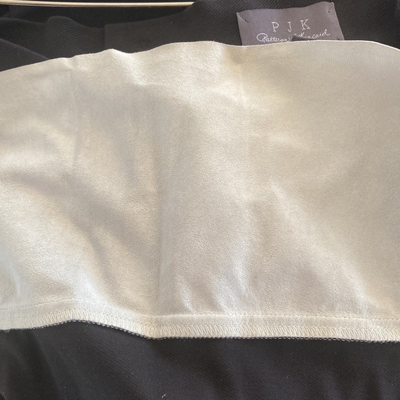 Patterson J. Kincaid PJK Black and Ivory Leather Panel Pleated Mini Skirt Size S - Picture 6 of 6